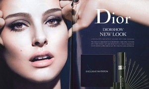 An advert for a Christian Dior mascara featuring actress Natalie Portman which has been banned